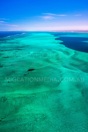 Aerial Ningaloo Reef Sand Bank